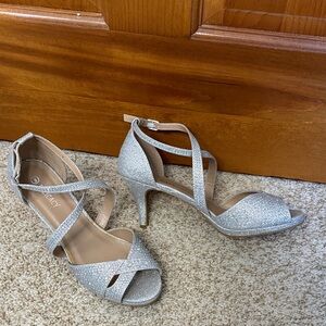 Sparkling Silver Heels